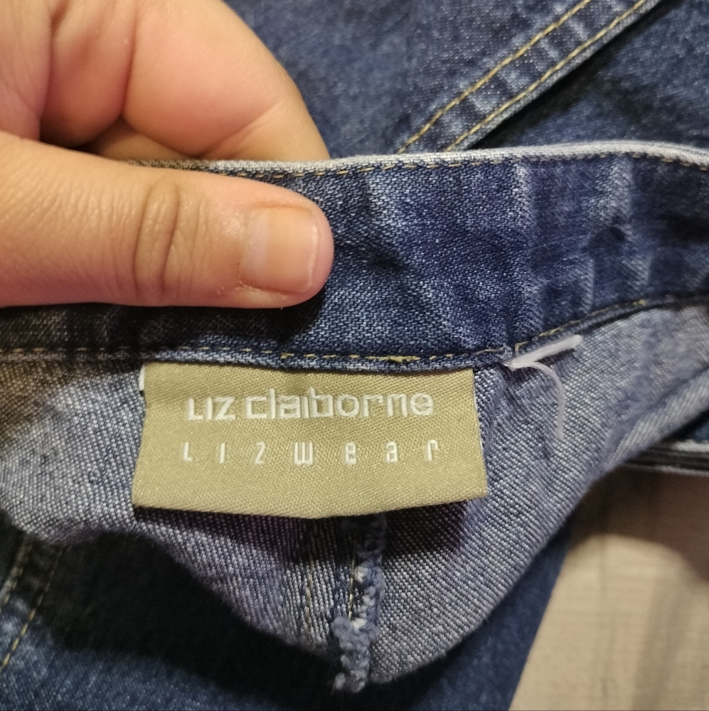 blue jean skirt . By Liz Claiborne